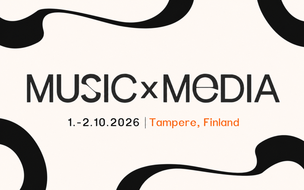 Music x Media -tapahtuma Tampere-talossa 1.–2.10.2026. 